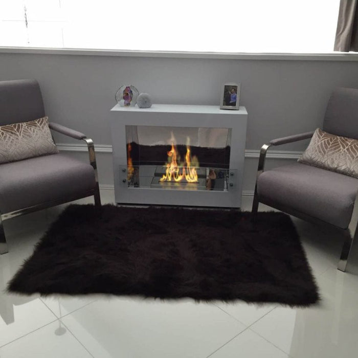 The Bio Flame Rogue 2.0 36" Double Sided See-Through Freestanding Ethanol Fireplace