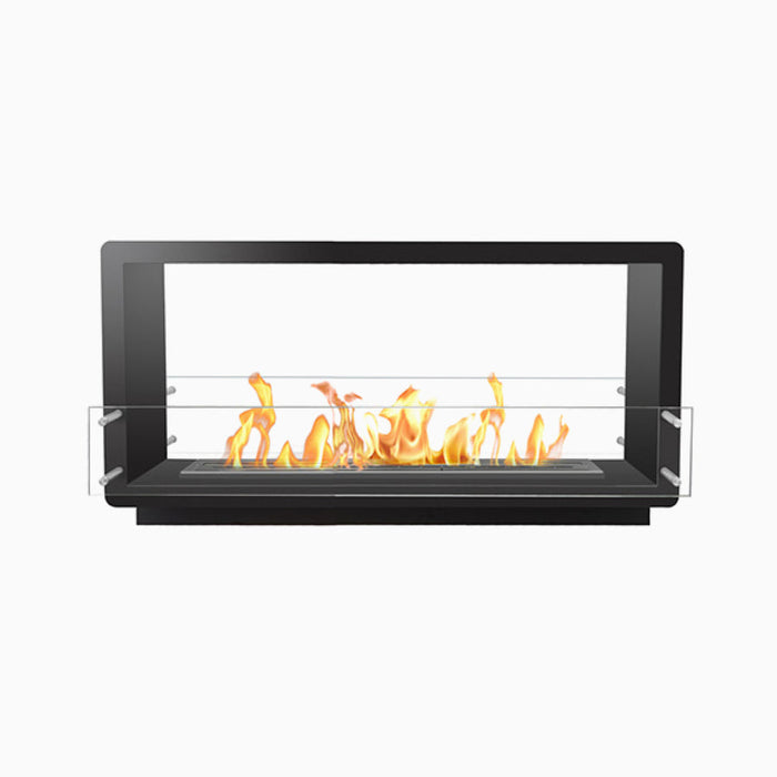 The Bio Flame 51" XL Firebox Double Sided Built-in See-Through Ethanol Fireplace