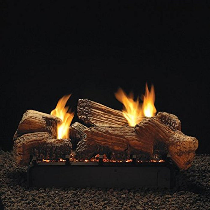 Empire Comfort 24" Stone River Logset With MV VF/V Slope Glaze Vista Burner - LP