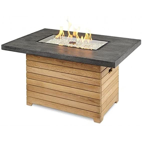 Outdoor Greatroom Darien Rectangular Gas Fire Pit Table with Everblend Top