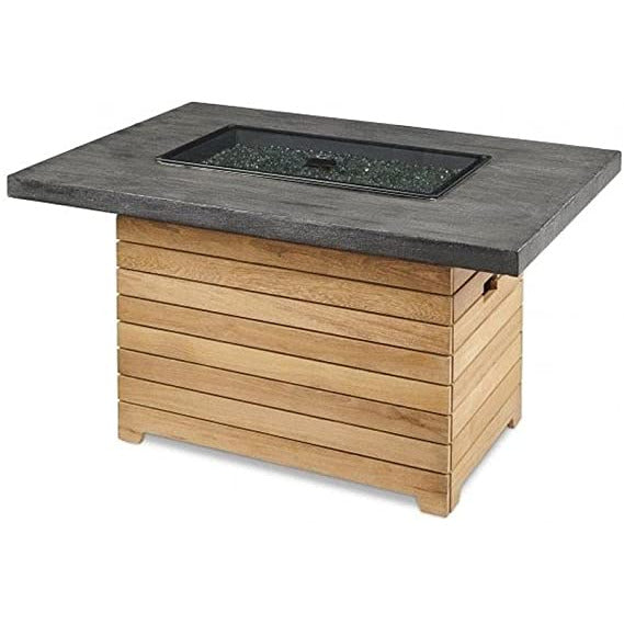 Outdoor Greatroom Darien Rectangular Gas Fire Pit Table with Everblend Top