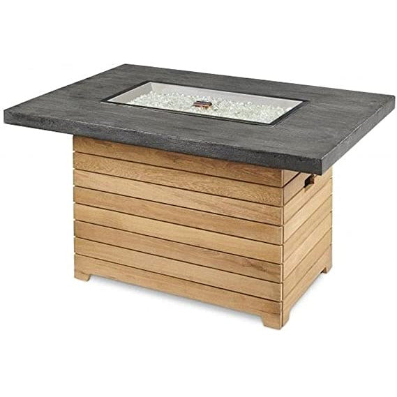 Outdoor Greatroom Darien Rectangular Gas Fire Pit Table with Everblend Top