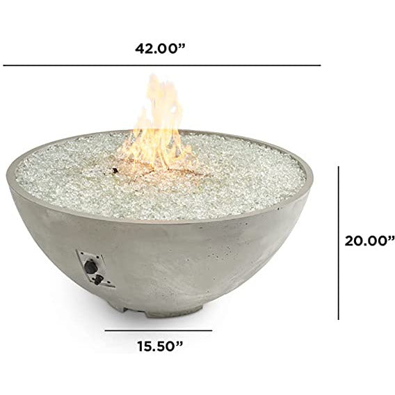 Outdoor Greatroom Midnight Mist Cove Edge 42" Round Gas Fire Pit Bowl