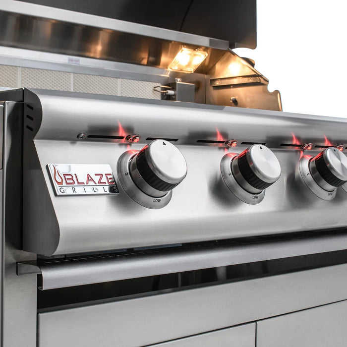 Blaze Grills 5-Burner LTE Gas Grill with Rear Burner and Built-in Lighting System