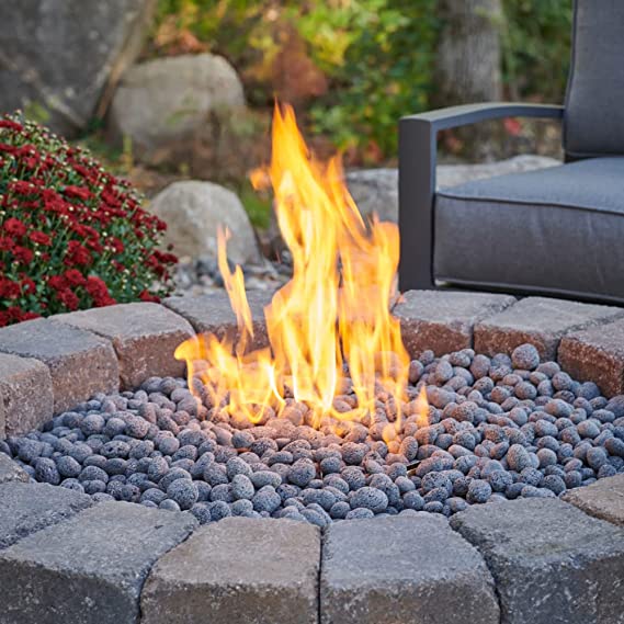 Outdoor Greatroom Bronson Block Round Gas Fire Pit Kit