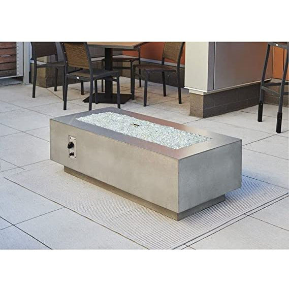 Outdoor Greatroom Natural Grey Cove 54" Linear Gas Fire Pit Table