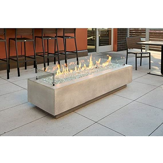 Outdoor Greatroom Natural Grey Cove 72" Linear Gas Fire Pit Table