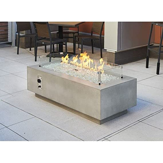 Outdoor Greatroom Natural Grey Cove 54" Linear Gas Fire Pit Table