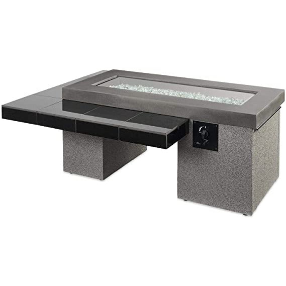 Outdoor Greatroom Black Uptown Linear Gas Fire Pit Table