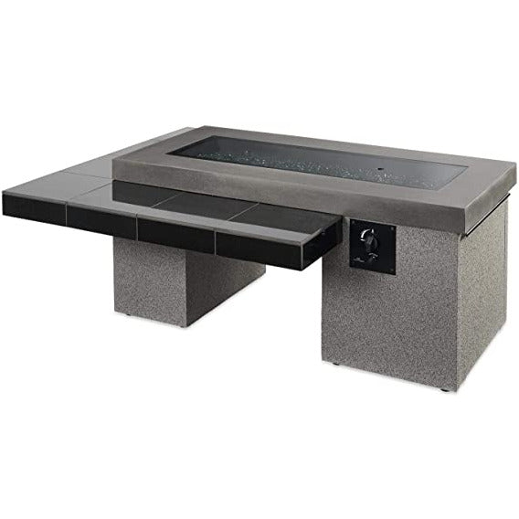 Outdoor Greatroom Black Uptown Linear Gas Fire Pit Table