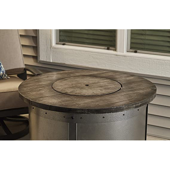 Outdoor Greatroom Edison Round Gas Fire Pit Table