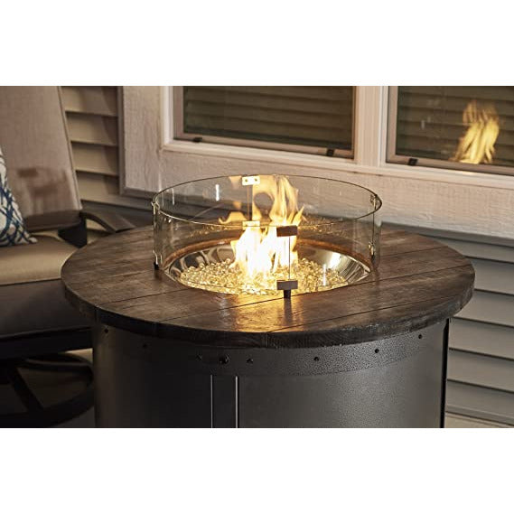 Outdoor Greatroom Edison Round Gas Fire Pit Table