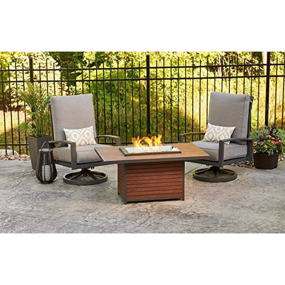 Outdoor Greatroom Brooks Rectangular Gas Fire Pit Table