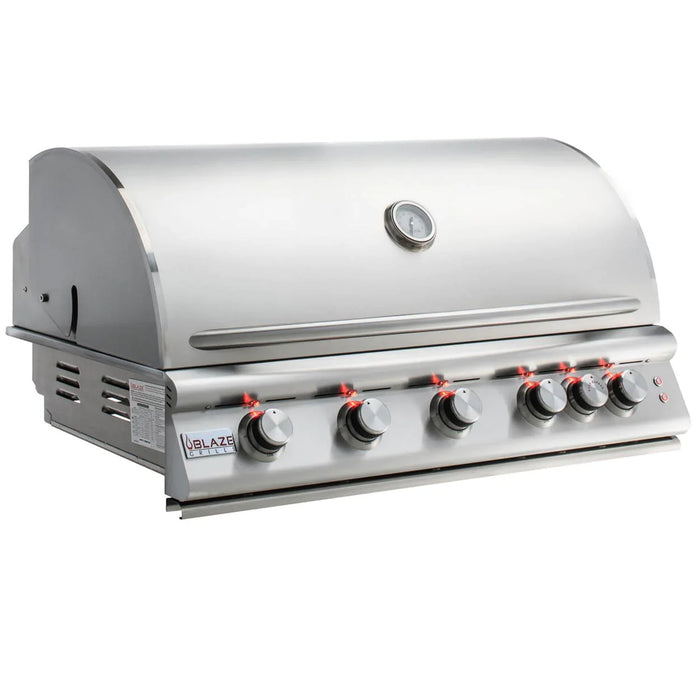 Blaze Grills 5-Burner LTE Gas Grill with Rear Burner and Built-in Lighting System