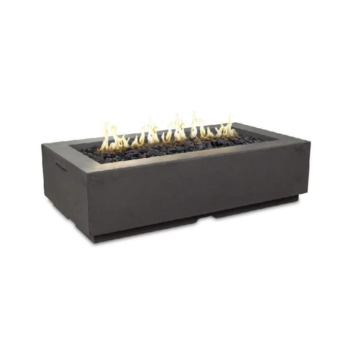 American Fyre Designs 689-SM-11-M7NC 56 Inch Louvre Rectangle Firepit, Smoke, Natural Gas