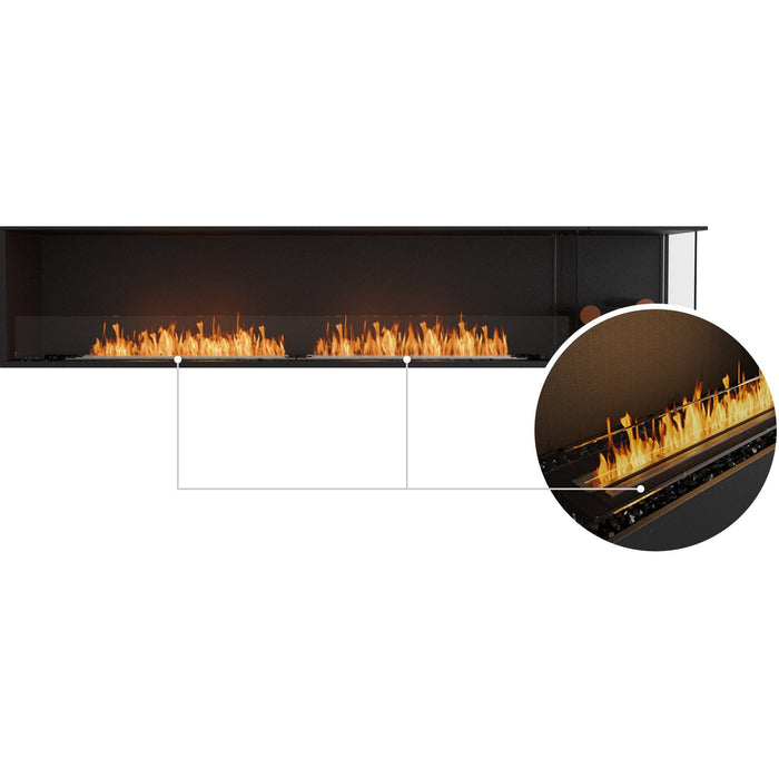 ECOSMART Flex 104RC.BXR Right Corner Fireplace Insert With Stainless Steel Burner