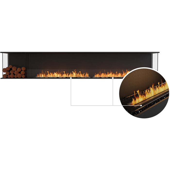 ECOSMART Flex 122BY.BXL Bay Fireplace Insert With Black Burner