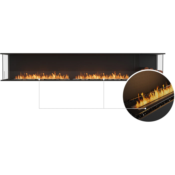 ECOSMART Flex 122BY.BXR Bay Fireplace Insert With Stainless Steel Burner