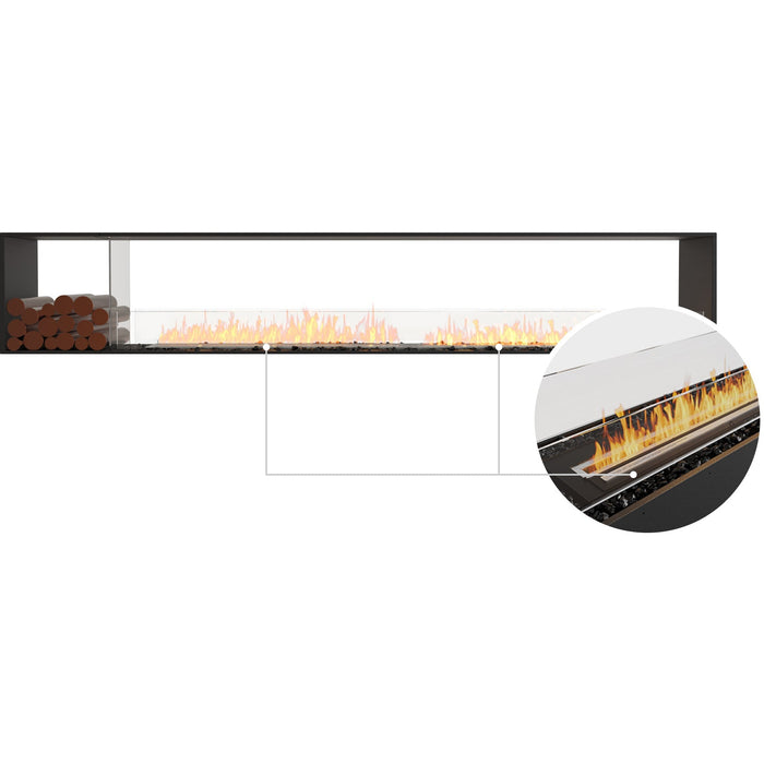 ECOSMART Flex 122DB.BX1 Double Sided Fireplace Insert with Black Burner