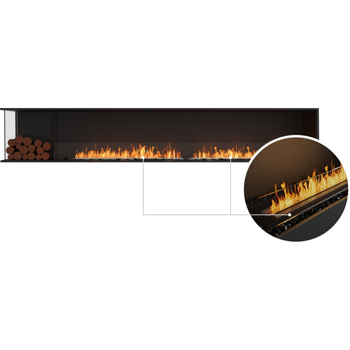 ECOSMART Flex 122LC.BXL Left Corner Fireplace Insert with Black Burner