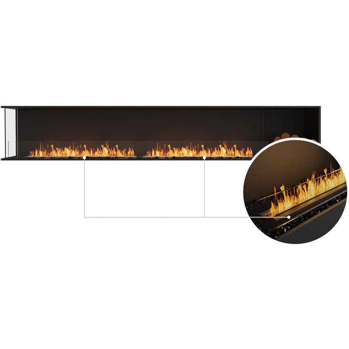 ECOSMART Flex 122LC.BXR Left Corner Fireplace Insert with Black Burner