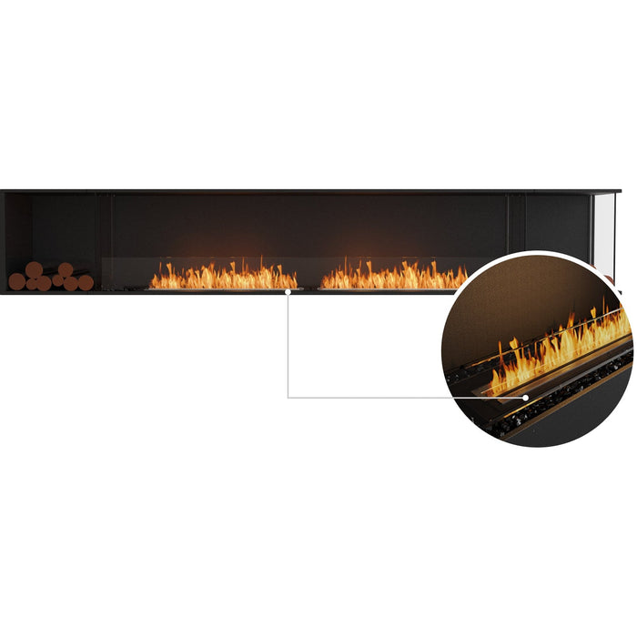 ECOSMART Flex 122RC.BX2 Right Corner Fireplace Insert with Black Bunner