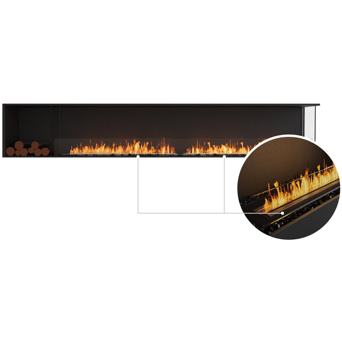 ECOSMART Flex 122RC.BXL Right Corner Fireplace Insert with Black Burner