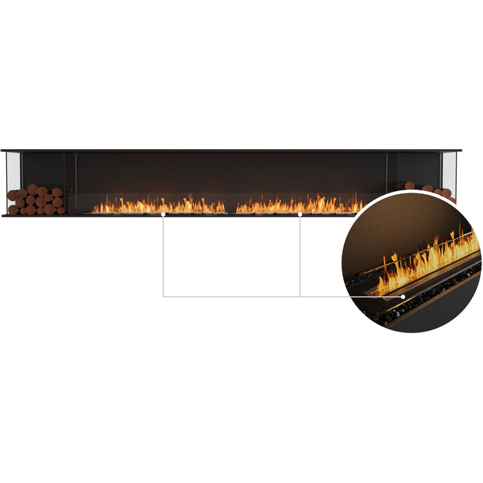 ECOSMART Flex 140BY.BX2 Bay Fireplace Insert With Stainless Steel Burner