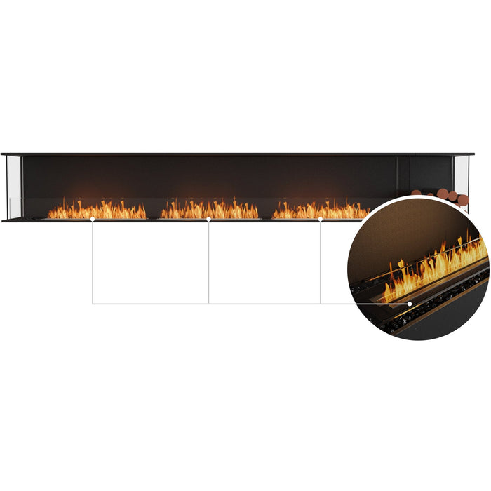 ECOSMART Flex 140BY.BXR Bay Fireplace Insert - Stainless Steel