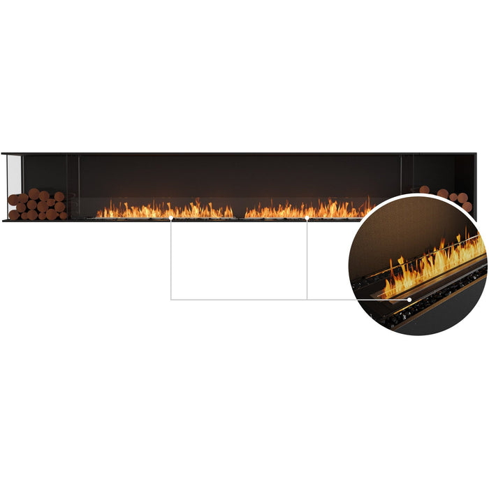 ECOSMART Flex 140LC.BX2 Left Corner Fireplace Insert with Black Burner