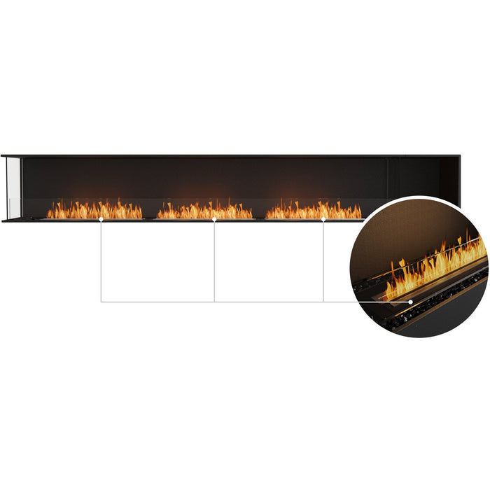 ECOSMART Flex 140LC.BXR Left Corner Fireplace Insert with Black Burner