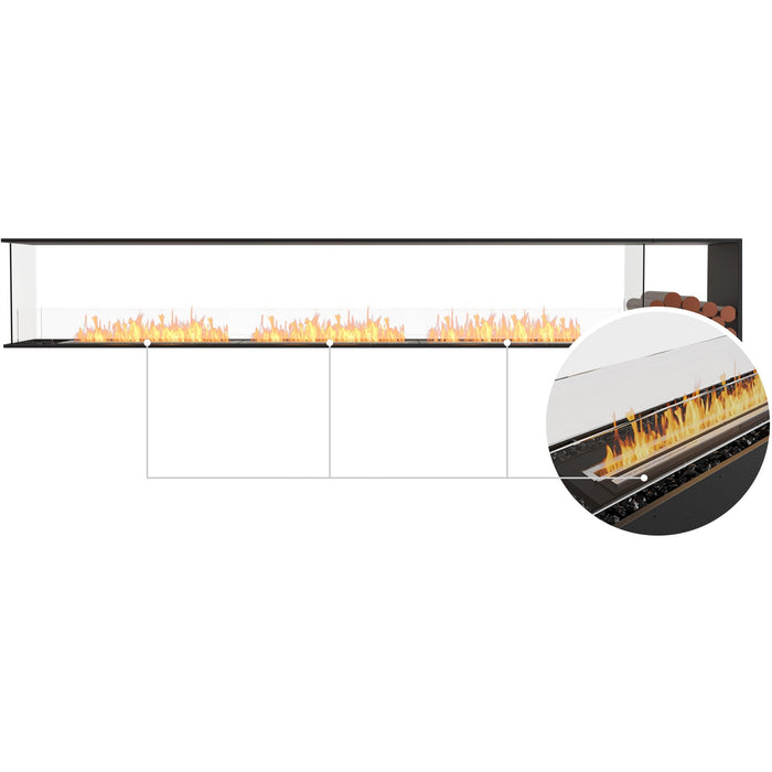 ECOSMART Flex 140PN.BXR Peninsula Fireplace Insert with Black Burner