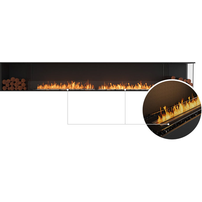 ECOSMART Flex 140RC.BX2 Right Corner Fireplace Insert with Black Burner