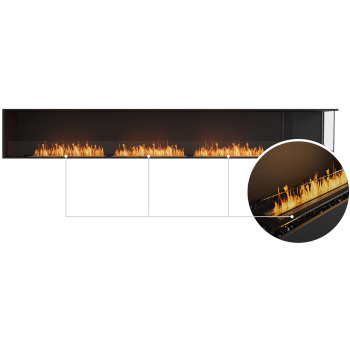 ECOSMART Flex 140RC.BXR Right Corner Fireplace Insert with Black Burner