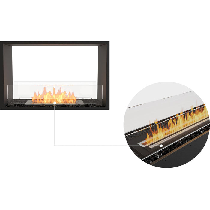 ECOSMART Flex 32DB Double Sided Fireplace Insert with Black Burner