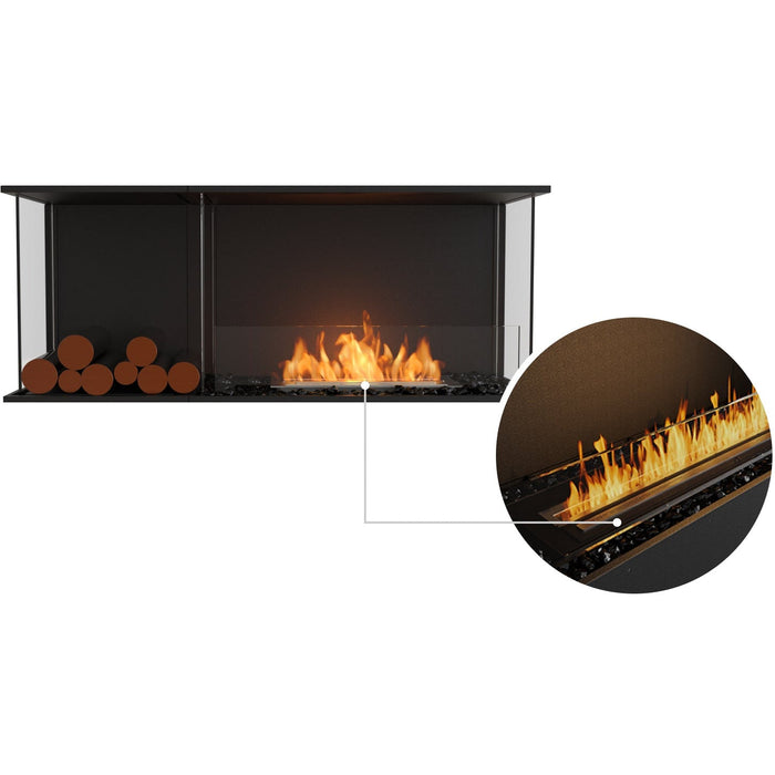 ECOSMART Flex 50BY.BXL Bay Fireplace Insert With Black Burner