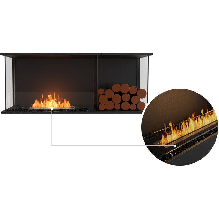 ECOSMART Flex 50BY.BXR Bay Fireplace Insert With Black Burner