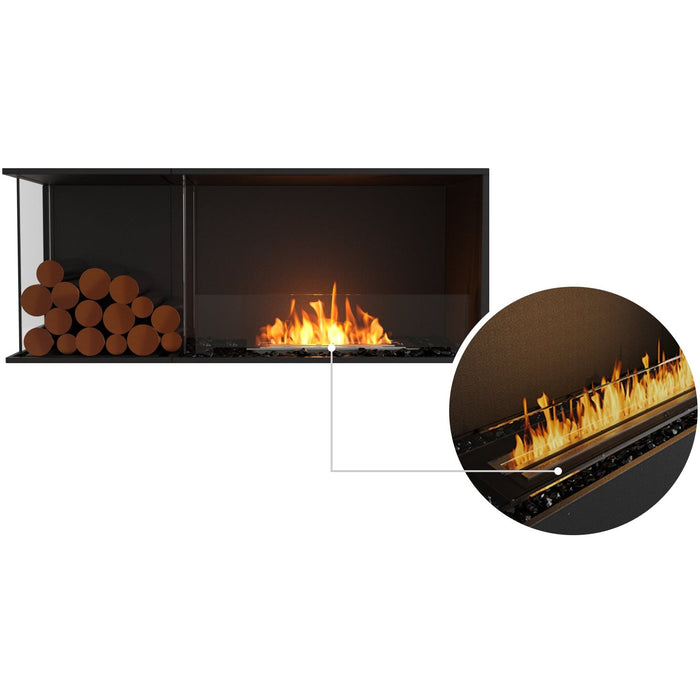 ECOSMART Flex 50LC.BXL Left Corner Fireplace Insert with Stainless Steel Burner