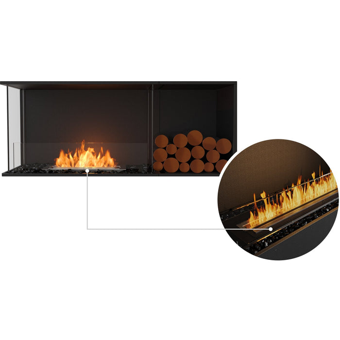 ECOSMART Flex 50LC.BXR Left Corner Fireplace Insert with Black Burner