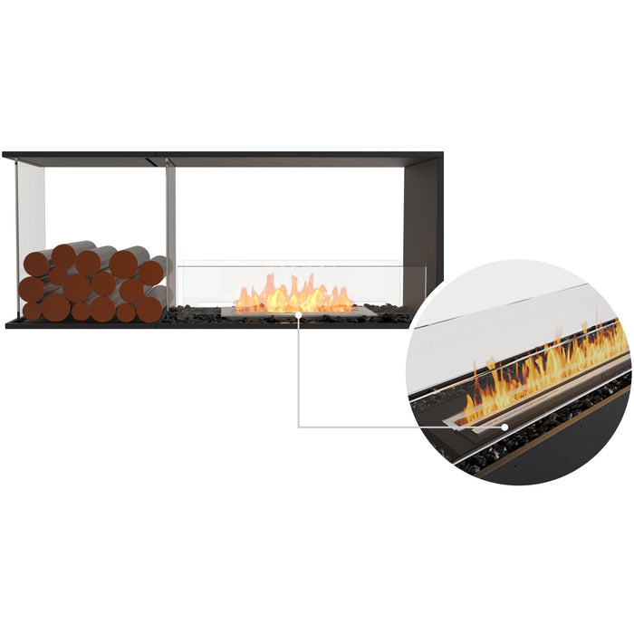 ECOSMART Flex 50PN.BXL Peninsula Fireplace Insert with Black Burner