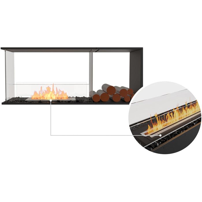 ECOSMART Flex 50PN.BXR Peninsula Fireplace Insert with Stainless Steel Burner