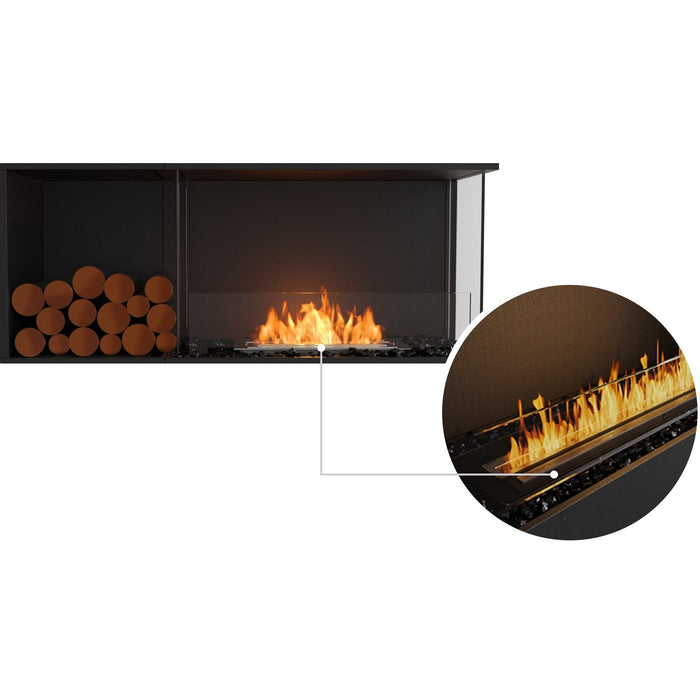 ECOSMART Flex 50RC.BXL Right Corner Fireplace Insert with Stainless Steel Burner