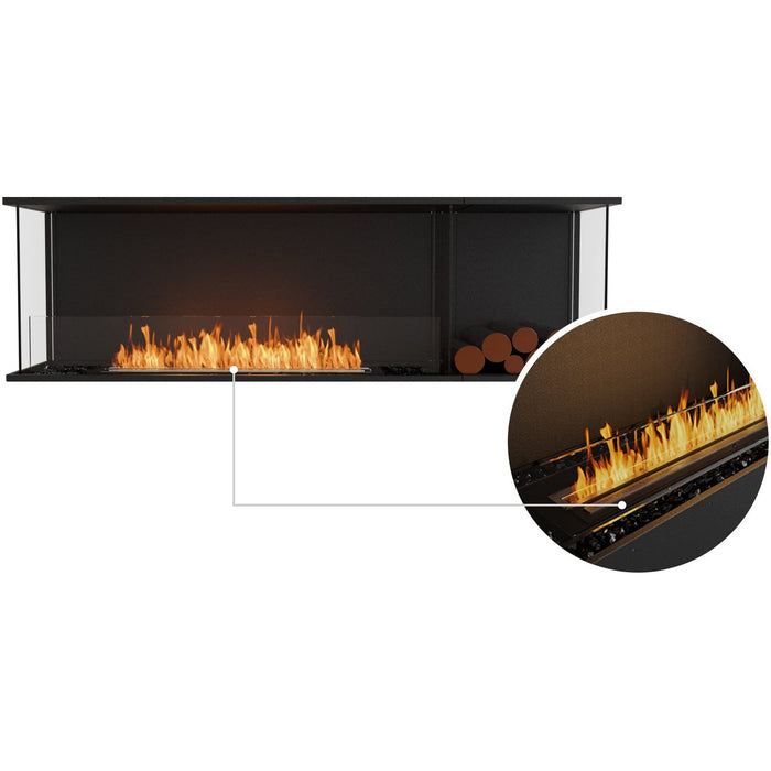 ECOSMART Flex 68BY.BXR Bay Fireplace Insert With Stainless Steel Burner