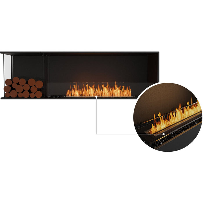 ECOSMART Flex 68LC.BXL Left Corner Fireplace Insert with Stainless Steel Burner