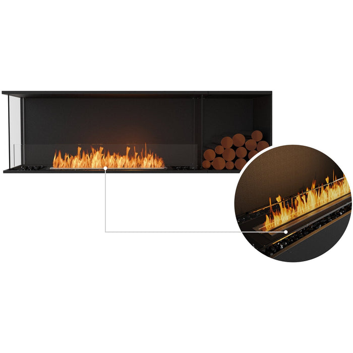 ECOSMART Flex 68LC.BXR Left Corner Fireplace Insert with Stainless Steel Burner