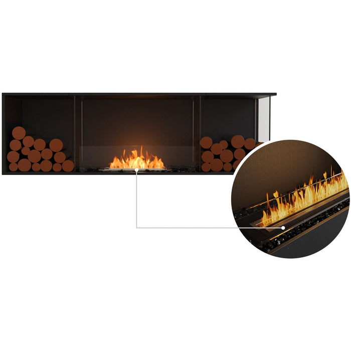 ECOSMART Flex 68RC.BX2 Right Corner Fireplace Insert with Stainless Steel Burner