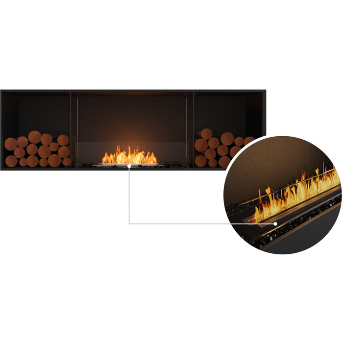 ECOSMART Flex 68SS.BX2 Single Sided Fireplace Insert With Black Burner