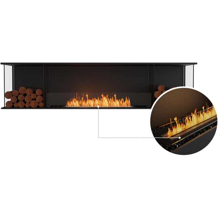 ECOSMART Flex 86BY.BX2 Bay Fireplace Insert With Stainless Steel Burner