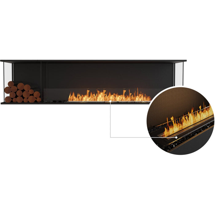 ECOSMART Flex 86BY.BXL Bay Fireplace Insert With Stainless Steel Burner