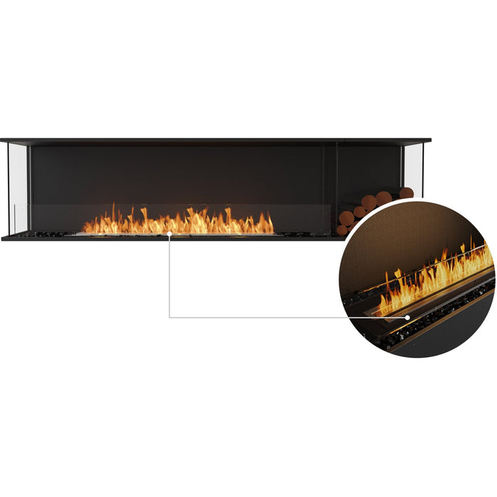 ECOSMART Flex 86BY.BXR Bay Fireplace Insert With Stainless Steel Buener